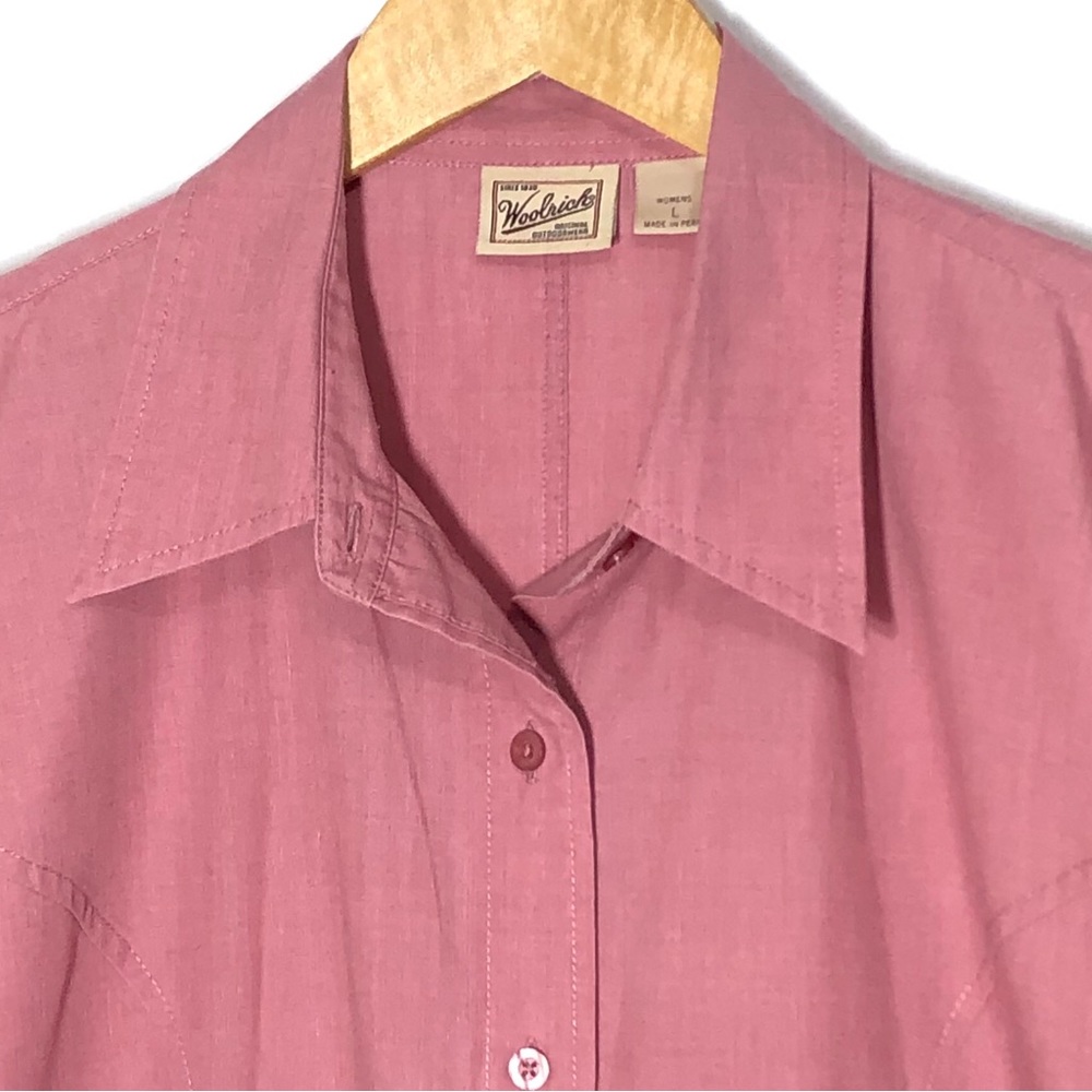 Woolrich Fitted Button Down Shirt Womens Size L - Picture 2 of 5